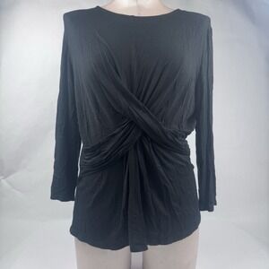 Juicy Couture Long Sleeve Women's Large Black Shirt